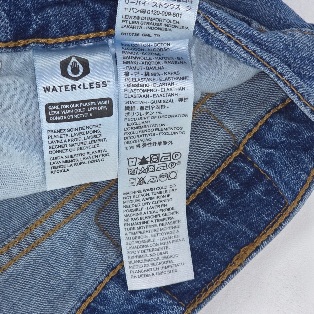 Levi's 511 Denim Jeans Mens 36x30 Faded Stretch Medium Wash Whiskers Distressed - Picture 7 of 16